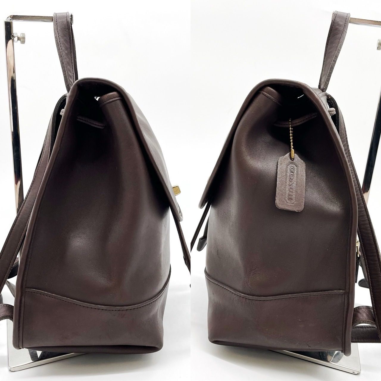 良品】 OLDCOACH オールドコーチ リュック ターンロック レザー 革 