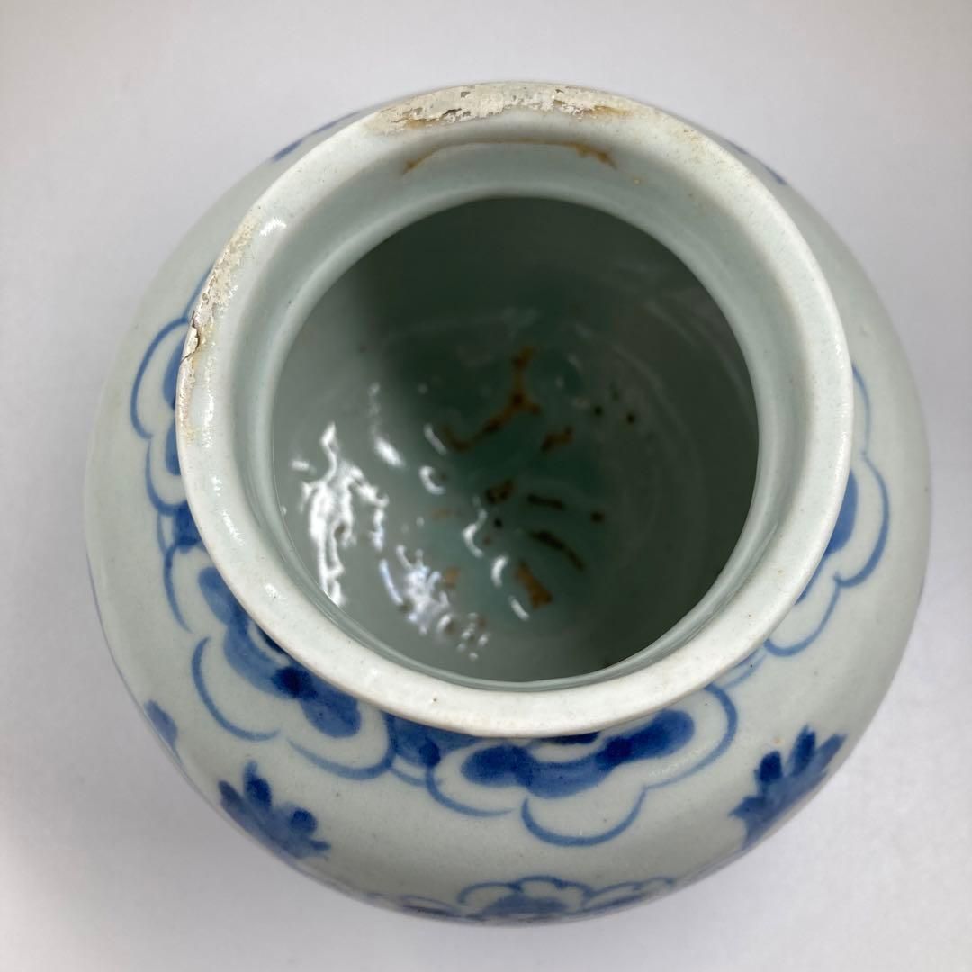 李朝 上手 染付 丸壺 箱付 高さ9.7㎝ トトチ 東な6-1228☆2F - メルカリ