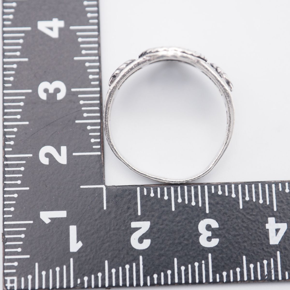 F729 ヴィンテージ SILVER刻印 リング ヨット 貝 デザイン