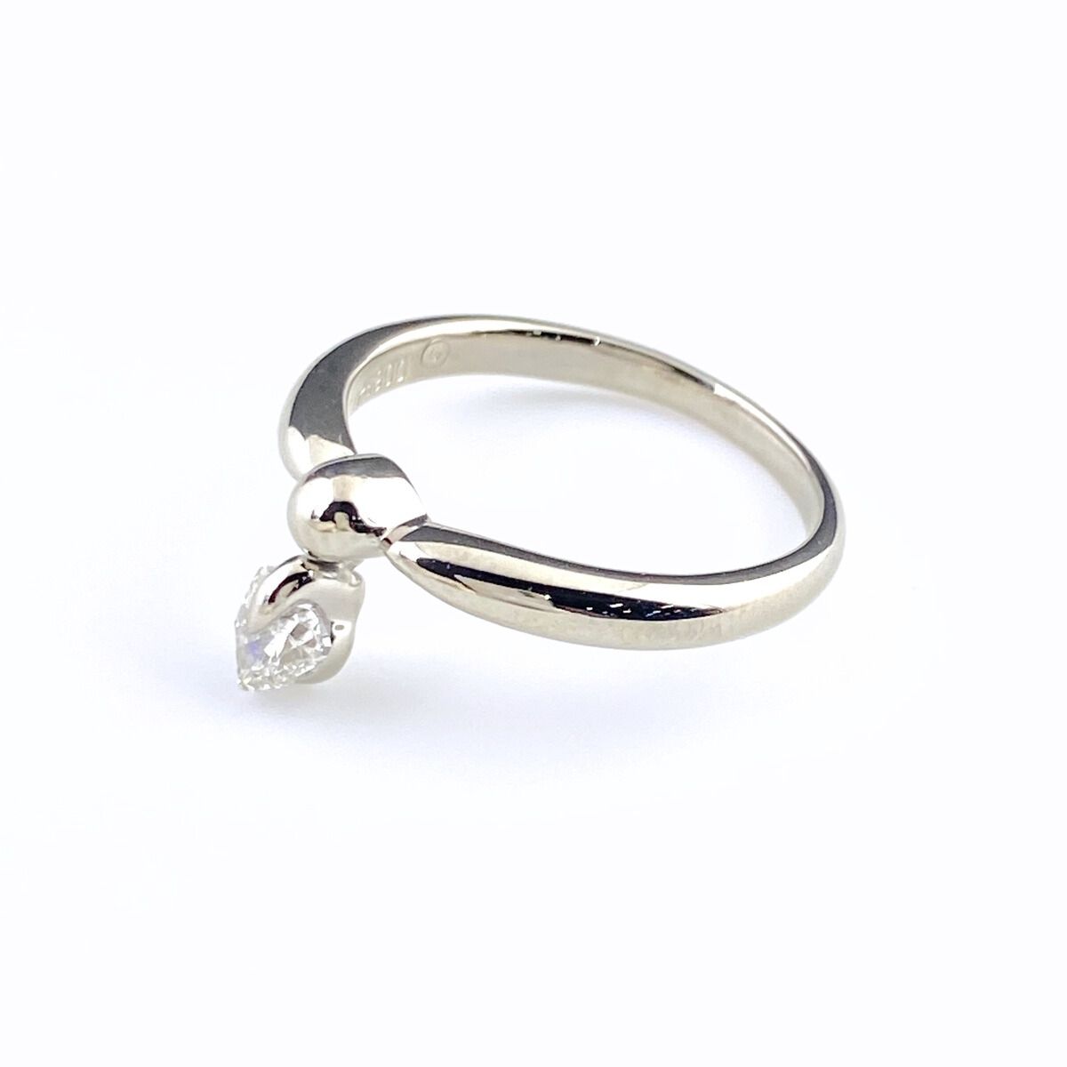 ハートモチーフ デザインリング プラチナ 指輪 リング 12号 Pt900 ダイヤモンド レディース