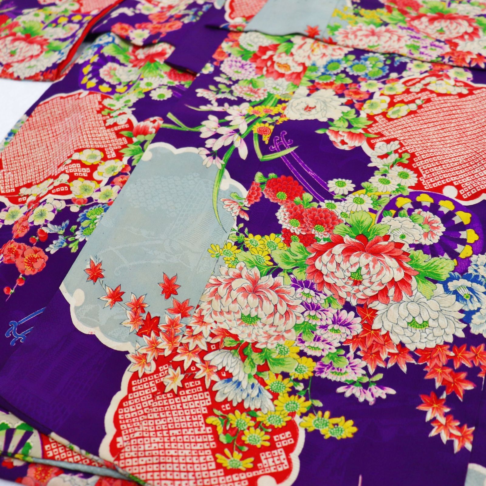 三日月とうさぎ a0609 子ども着物 七五三 アンティーク着物 四つ身 SKLAD-KIRPICHA_RU