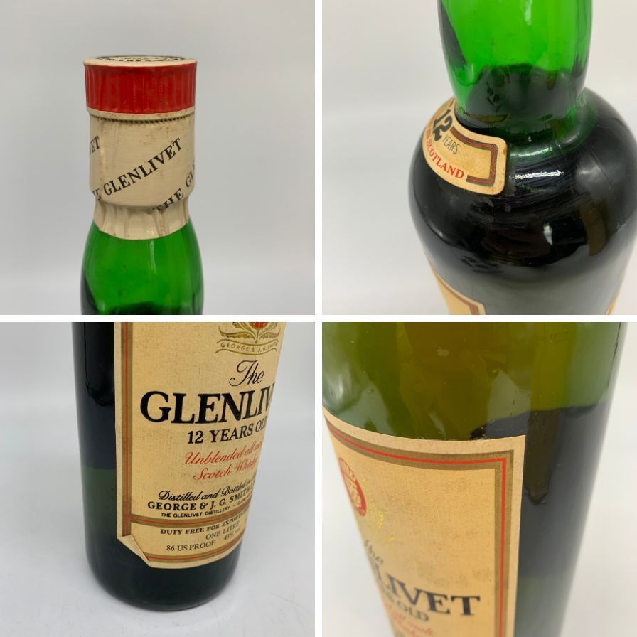 グレンリベット 12年 アンブレンデッド 赤アザミ 1000ml 43%【C4