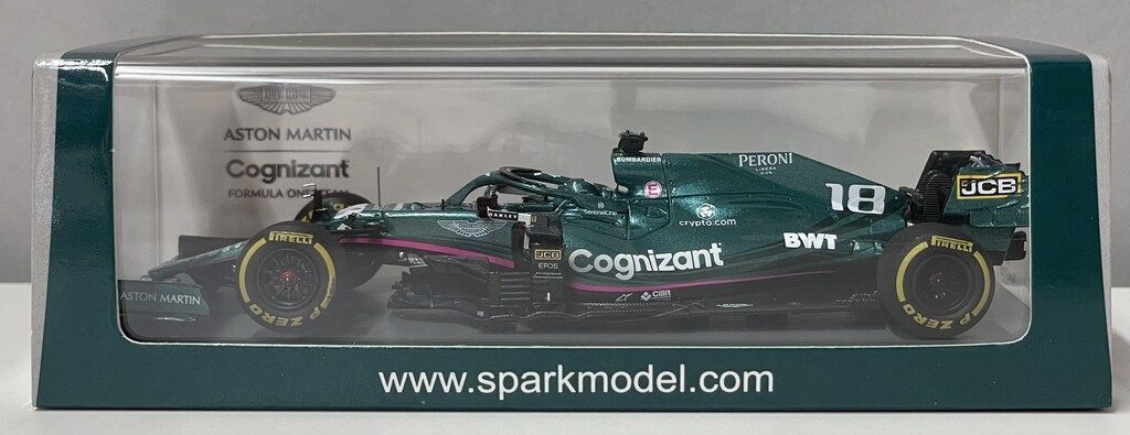 Spark model 1|43 Aston Martin AMR21 No.18 Aston Martin Cognizant F1 Team Bahr