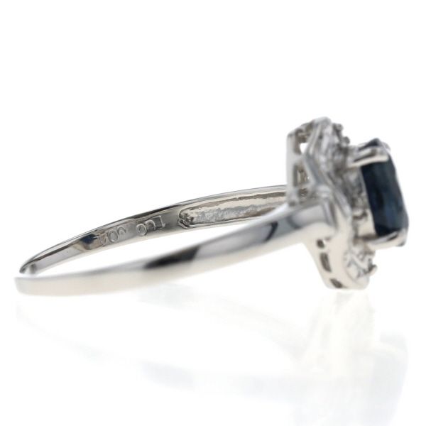 Pt900 プラチナ リング サファイア 1.00ct ダイヤモンド 0.04ct