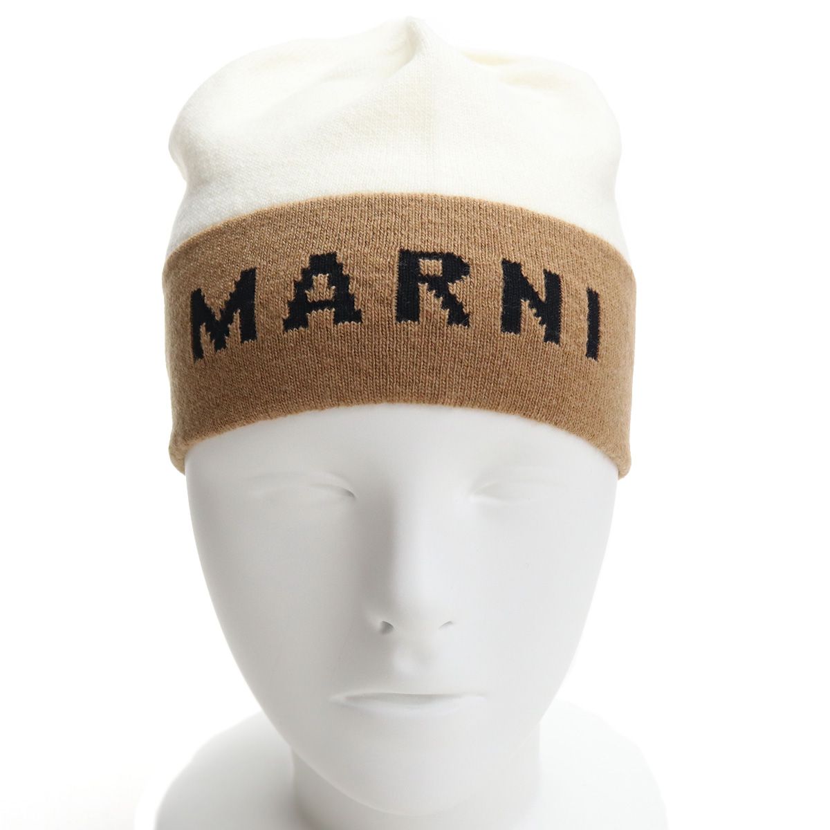 MARNI マルニ ニットキャップ・ビーニー M ベージュニット帽/ビーニー