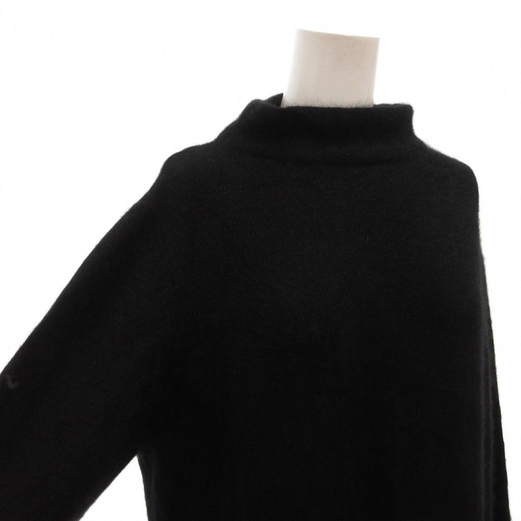 マッキントッシュ ロンドン MACKINTOSH LONDON ラメニットワンピース フォックス混 ハイネック 長袖 ロング 44 黒 ブラック |FF YHS1 WWW_WOWDIGSITE_COM