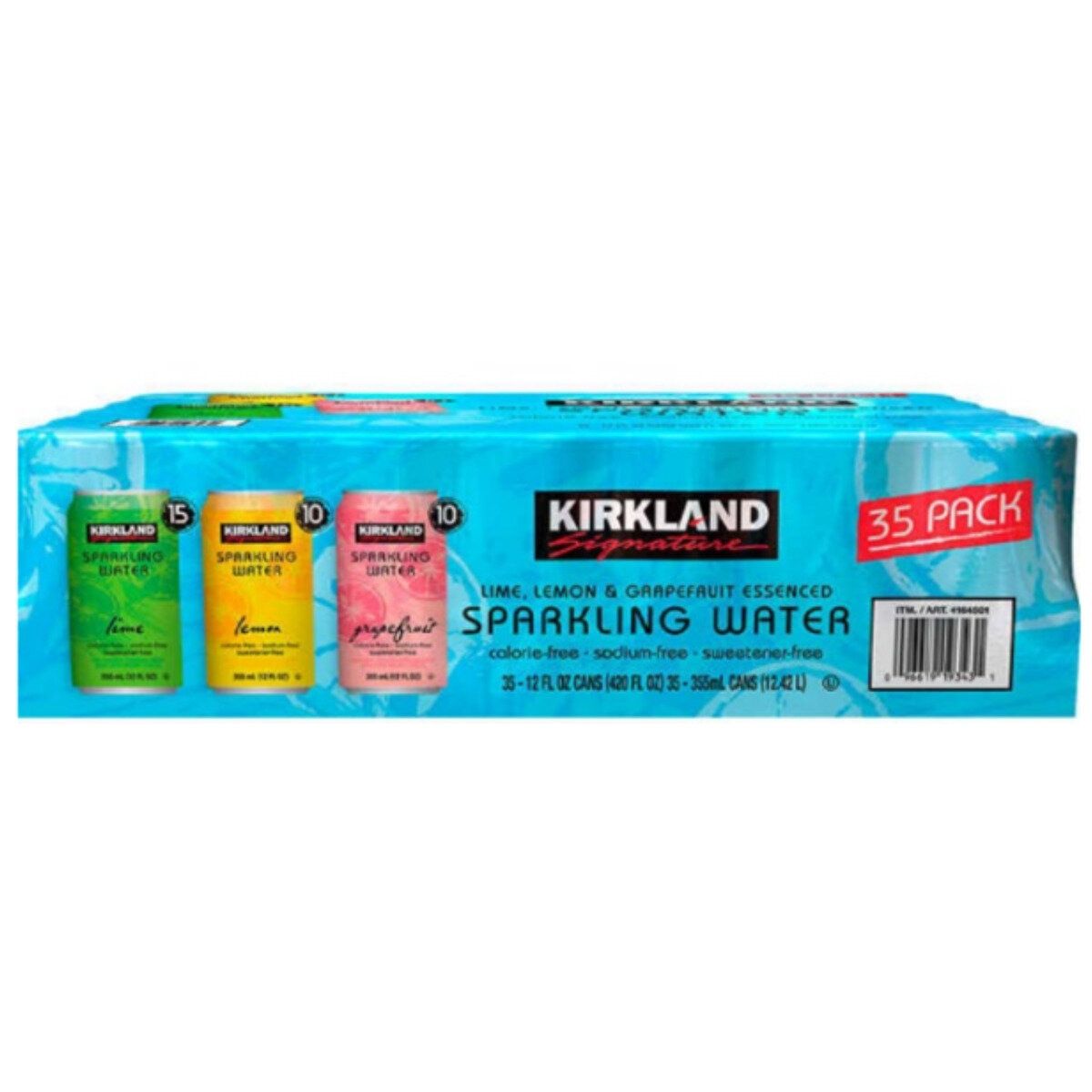 コストコ  カークランドシグネチャー スパークリングウォーター 355ml x 35 ct4164501  mof