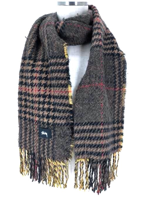 ステューシー Stussy Double Faced Wool scarf メ - メルカリ