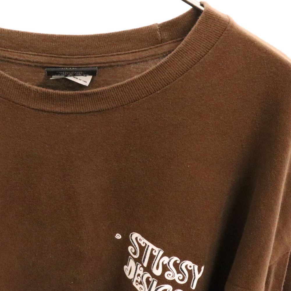 Stussy ブラウン 長袖カットソー M Stussy ブラウン 長袖カットソー M STUSSY (ステューシー) ロゴ
