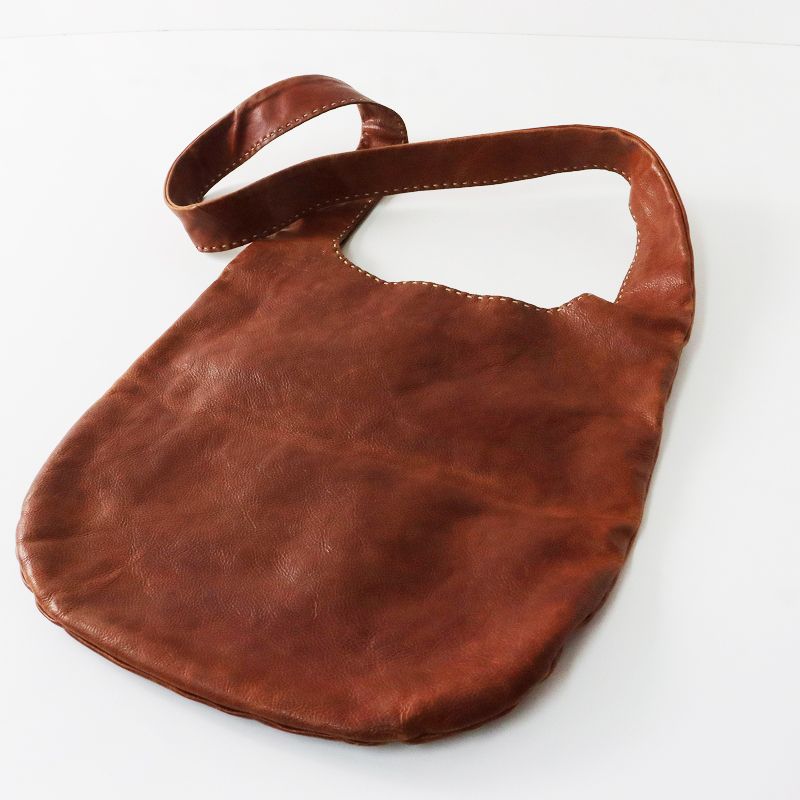 ゲンテン genten フラテス レザーショルダーバッグ/ブラウン 工具ロゴ  