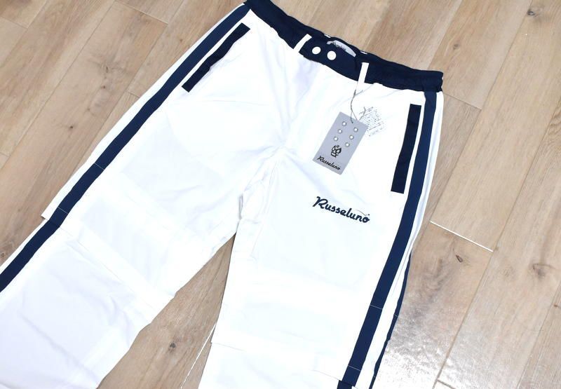新品 ラッセルノ ゴルフ 2way レインパンツ ホワイト 防水 撥水