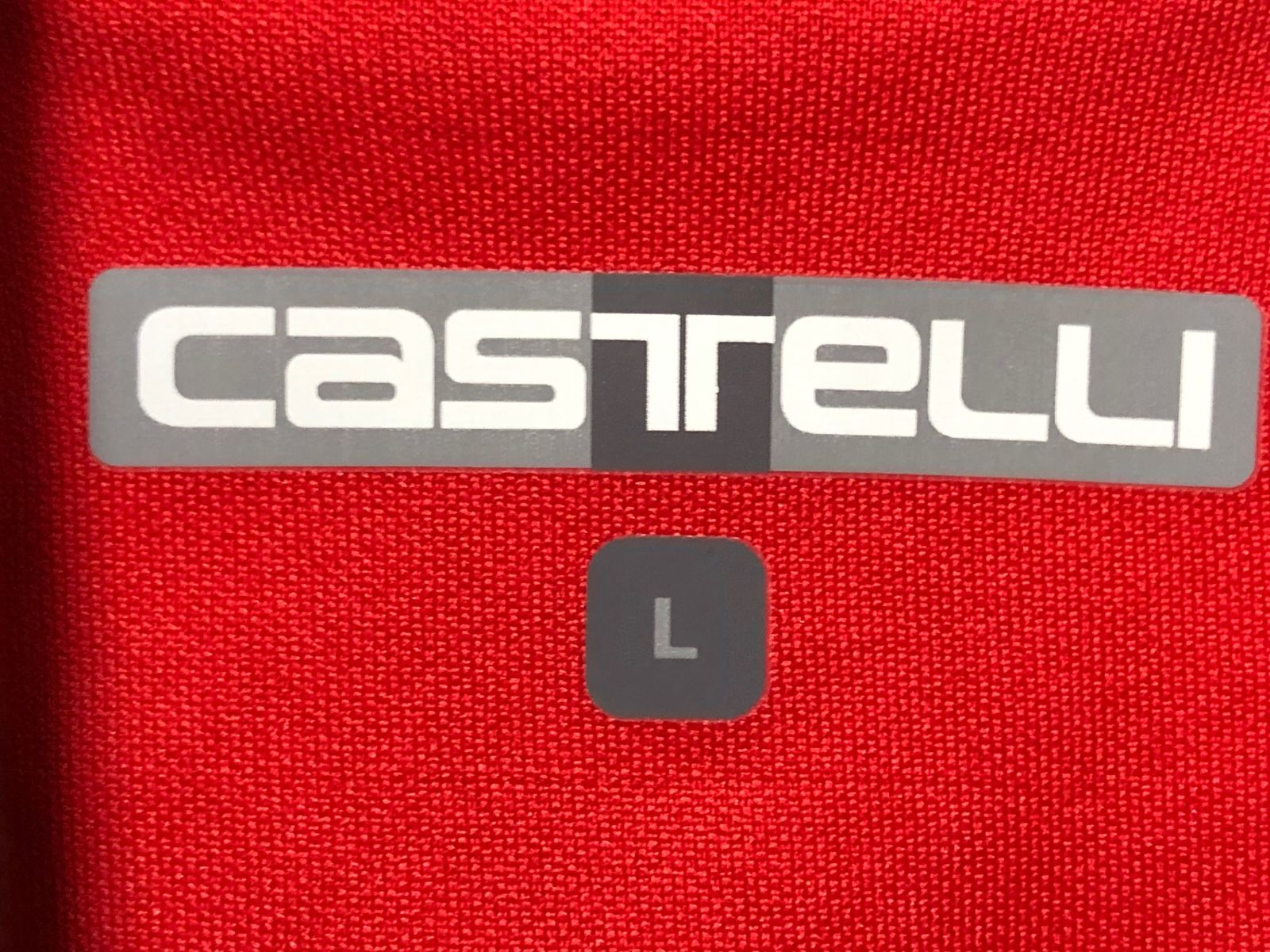 IE692 カステリ CASTELLI 長袖 サイクルジャージ 黒 L 裏起毛 ※毛玉、汚れ