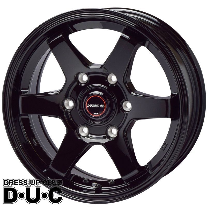 ハイエース アルミホイール 16インチ 4本セット J-TECH GL-1 ブラック 
