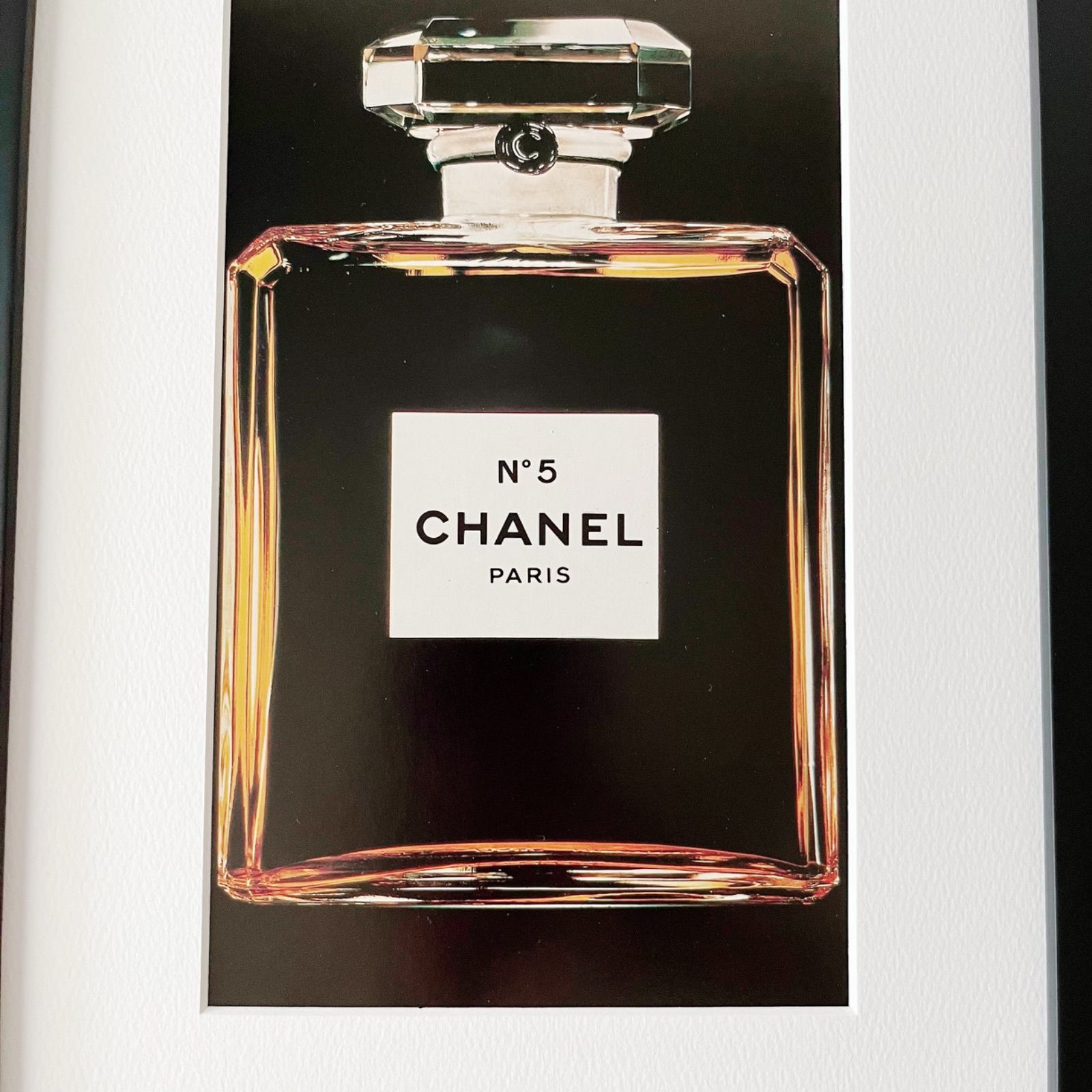 ＜1970 広告＞ CHANEL シャネル No.5 シャネルの5番 ポスター ヴィンテージ アートポスター フレーム付き A4 インテリア モダン  おしゃれ かわいい 壁掛け ポップ レトロ