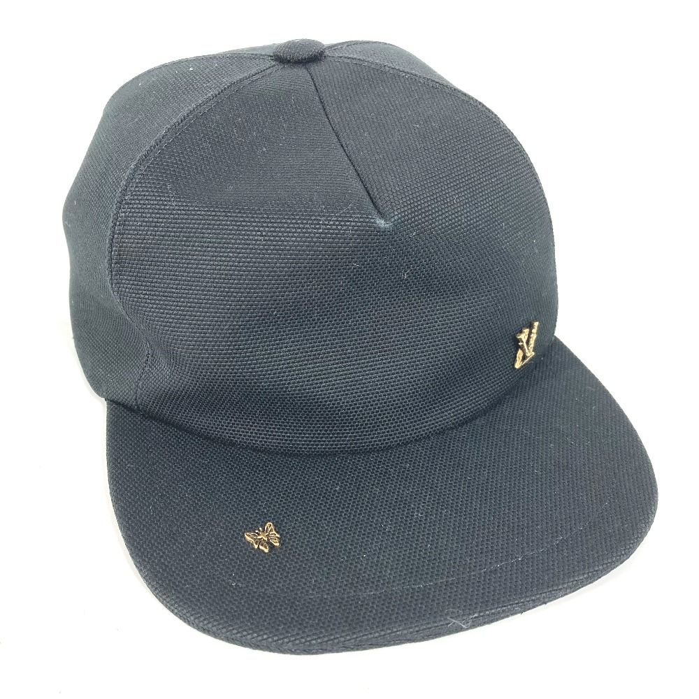 ルイヴィトン MP2481 キャスケット・LVトゥイグ キャップ ロゴ 帽子 黒 ルイヴィトン MP2481 キャスケット・LVトゥイグ キャップ ロゴ 帽子 黒