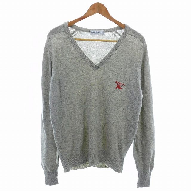BURBERRY ベージュ Vネックニット vネック Burberry(バーバリー) ニット・セーター(レディース