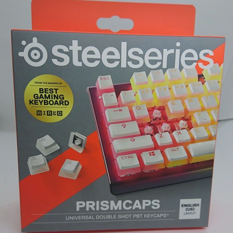 SteelSeries prismcaps PBT キーキャップ 白 - ☆PC周辺機器・ゲーム