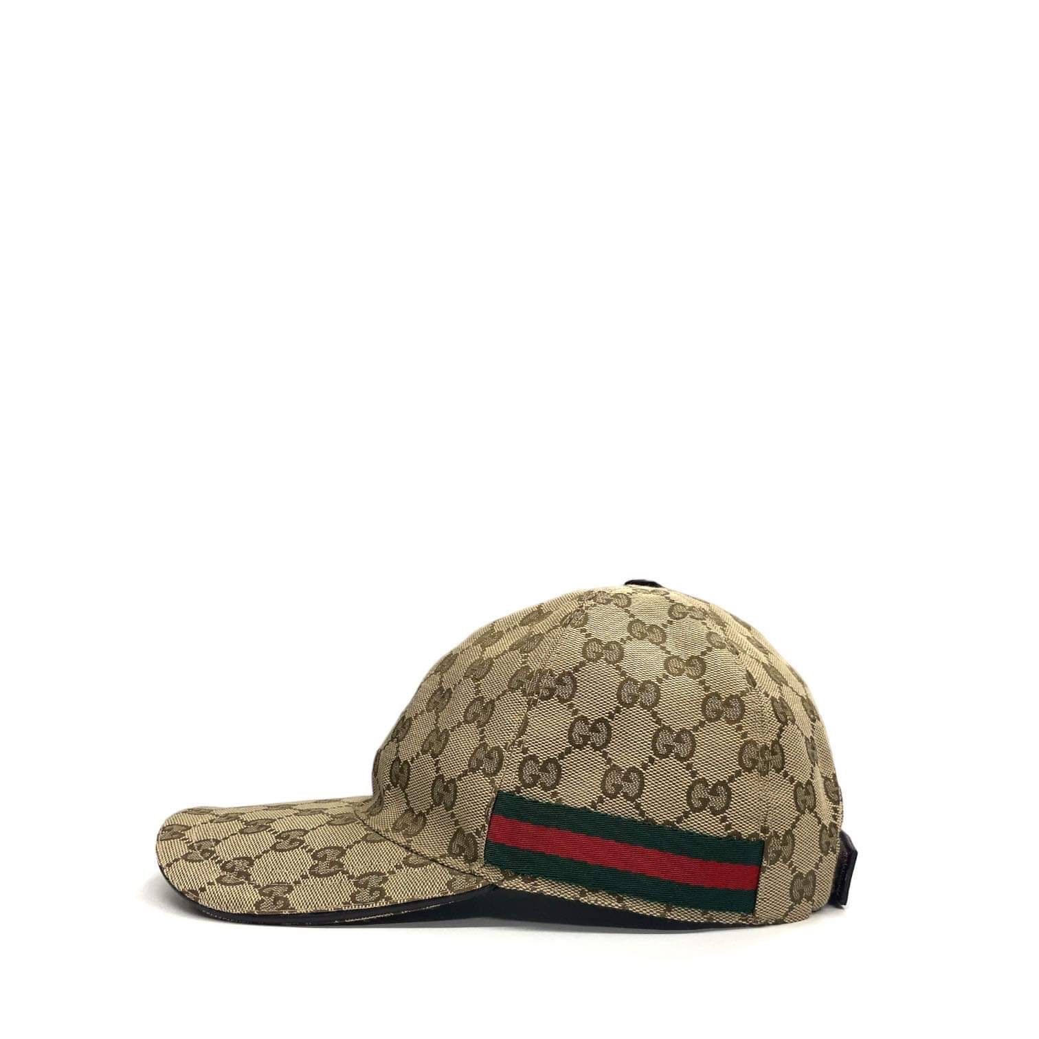 中古品】GUCCI グッチ キャップ 帽子 GGキャンバス シェリーライン S