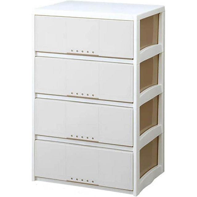 天馬 プロフィックス ルームケース L-6004 カプチーノ 収納 チェスト 4段 幅60cm 引き出し プラスチック 寝室 子供部屋 完成品