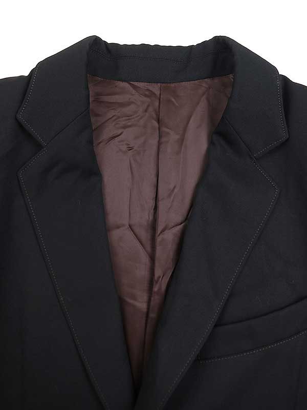 人気新品入荷 sulvam M ブラック コート ウールロングジャケット 