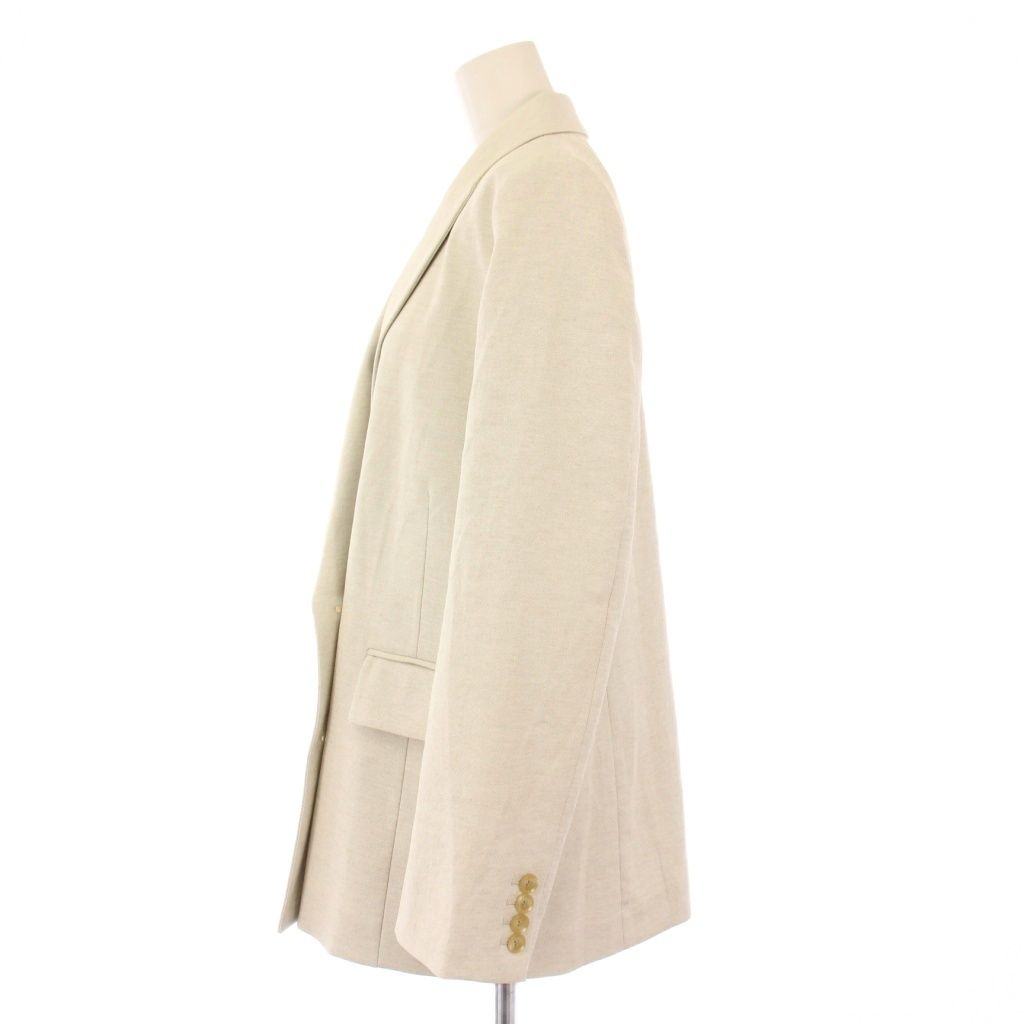 コルピエロ Col Pierrot 24SS ドライオックス ダブルジャケット テーラード アウター 背抜き 麻 リネン混 F ライトベージュ BB