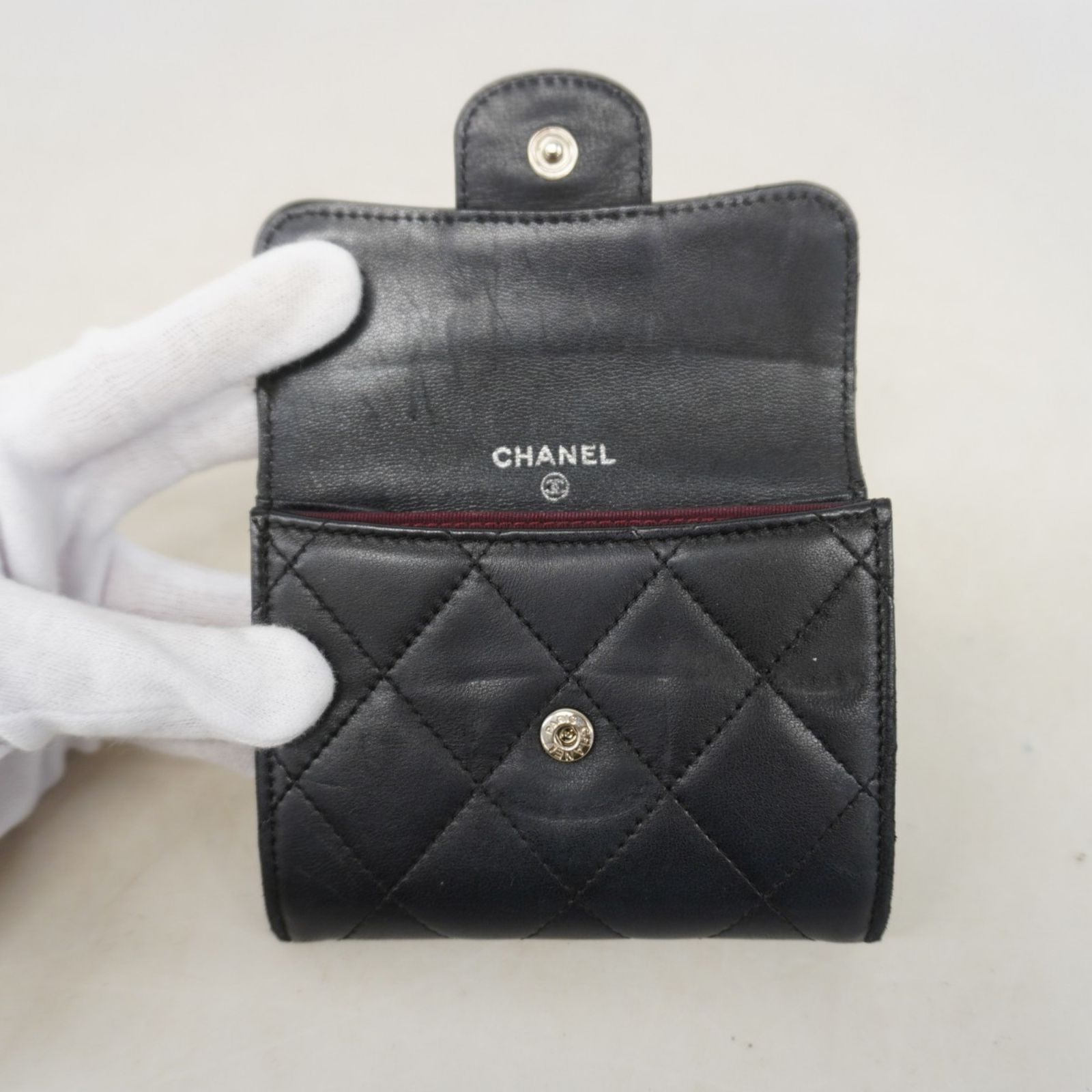 シャネル ラムスキン マトラッセ コインケース ブラック T86000TA CHANEL シャネル マトラッセ コインケース ラムスキン