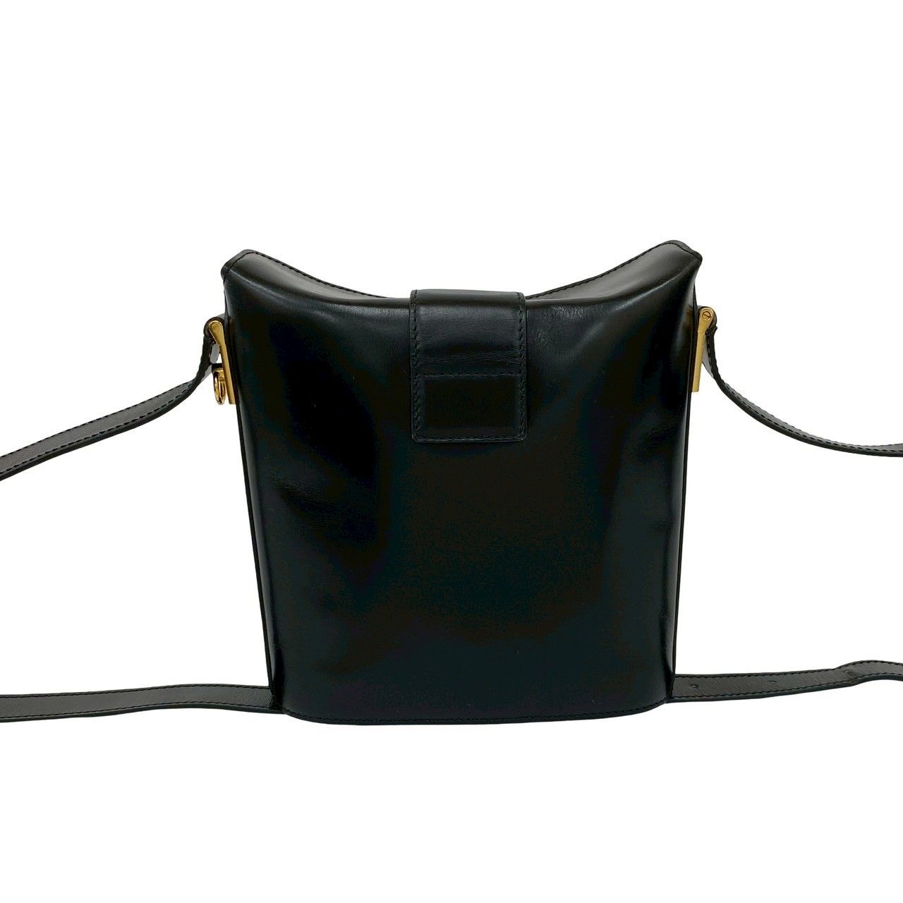 極 美品 CELINE セリーヌ ヴィンテージ ロゴ リング金具 カーフ