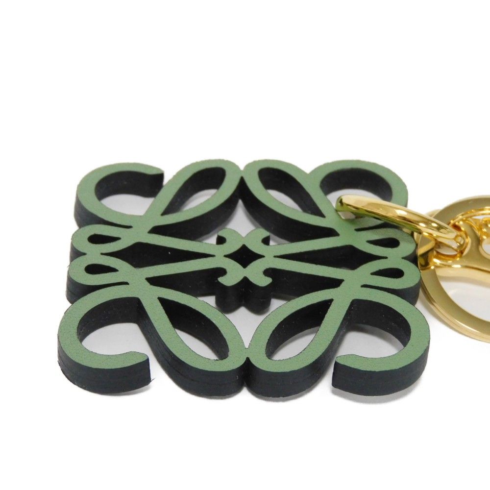 LOEWE ロエベ アナグラム チャーム 現行 ブラック バイカラー