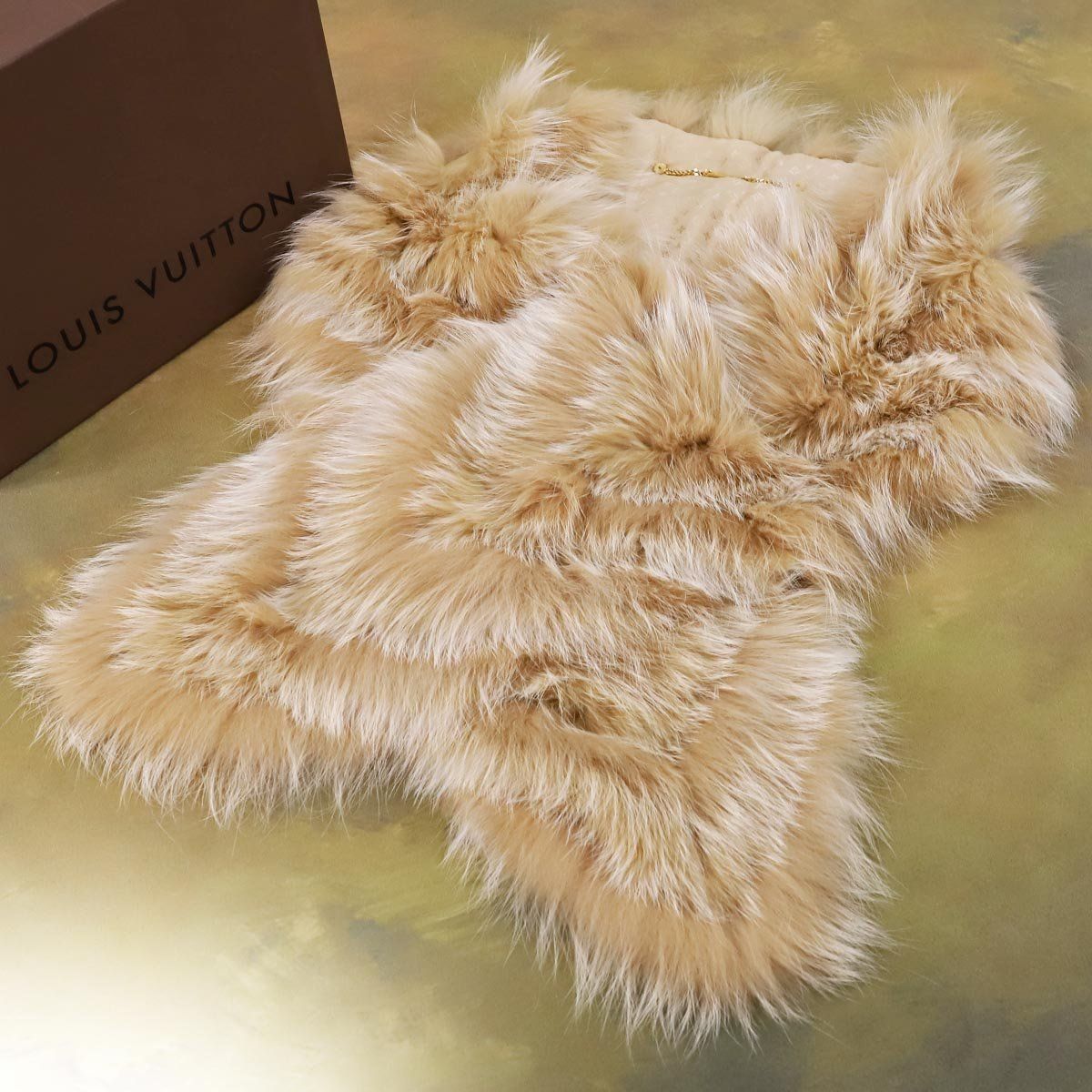 本物 新品 ルイヴィトン 極希少 アークティックマーブルフォックス毛皮