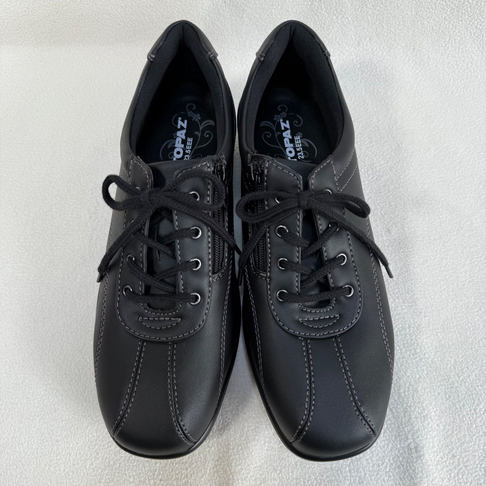 新品未使用✨ トパーズ TOPAZ サイドジップ付き レザー スニーカー