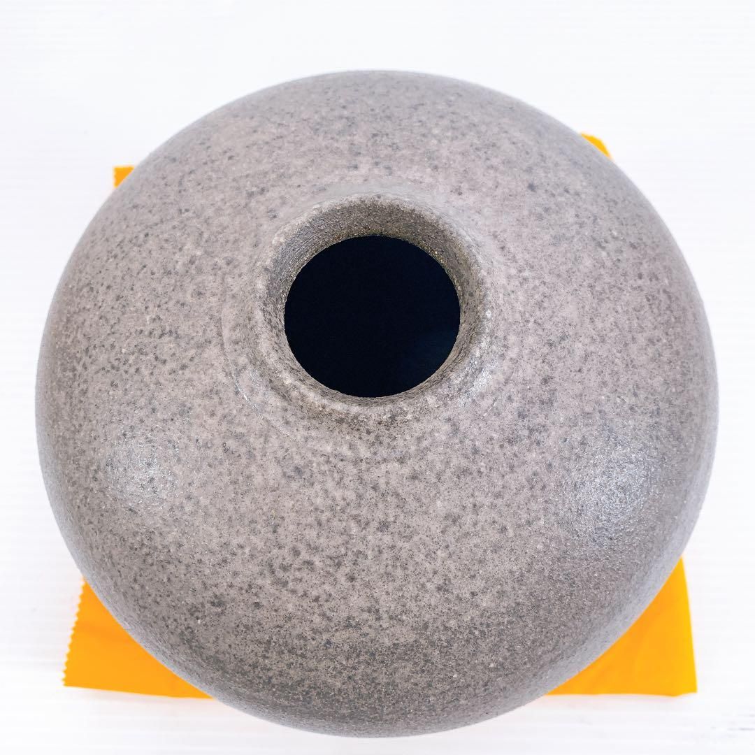 珠洲焼　自然釉　大振り　壺　花器　花瓶 花生　共箱　工芸品　陶芸　骨董品 珠洲焼 自然釉 大振り 壺 花器 花瓶 花生 共箱 工芸品 陶芸 骨董