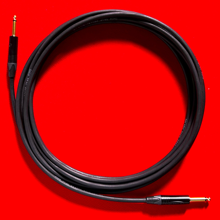 BELDEN 8412 Guitar, Bass Cable w / Neutrik NP2X-B Gold Plated SS 4m
