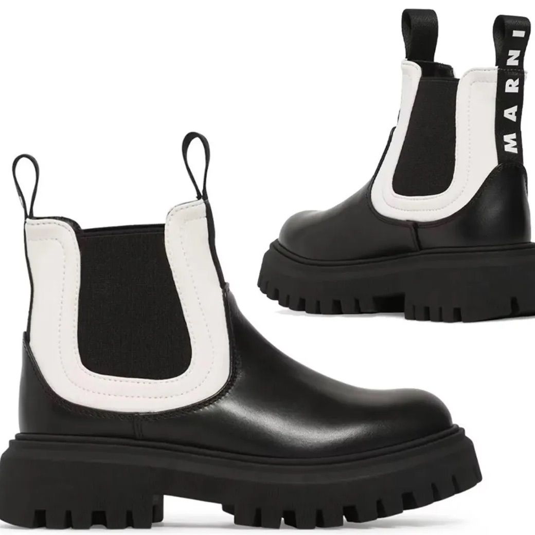 新品マルニMARNI レディース ブラック Chunky チェルシーブーツ