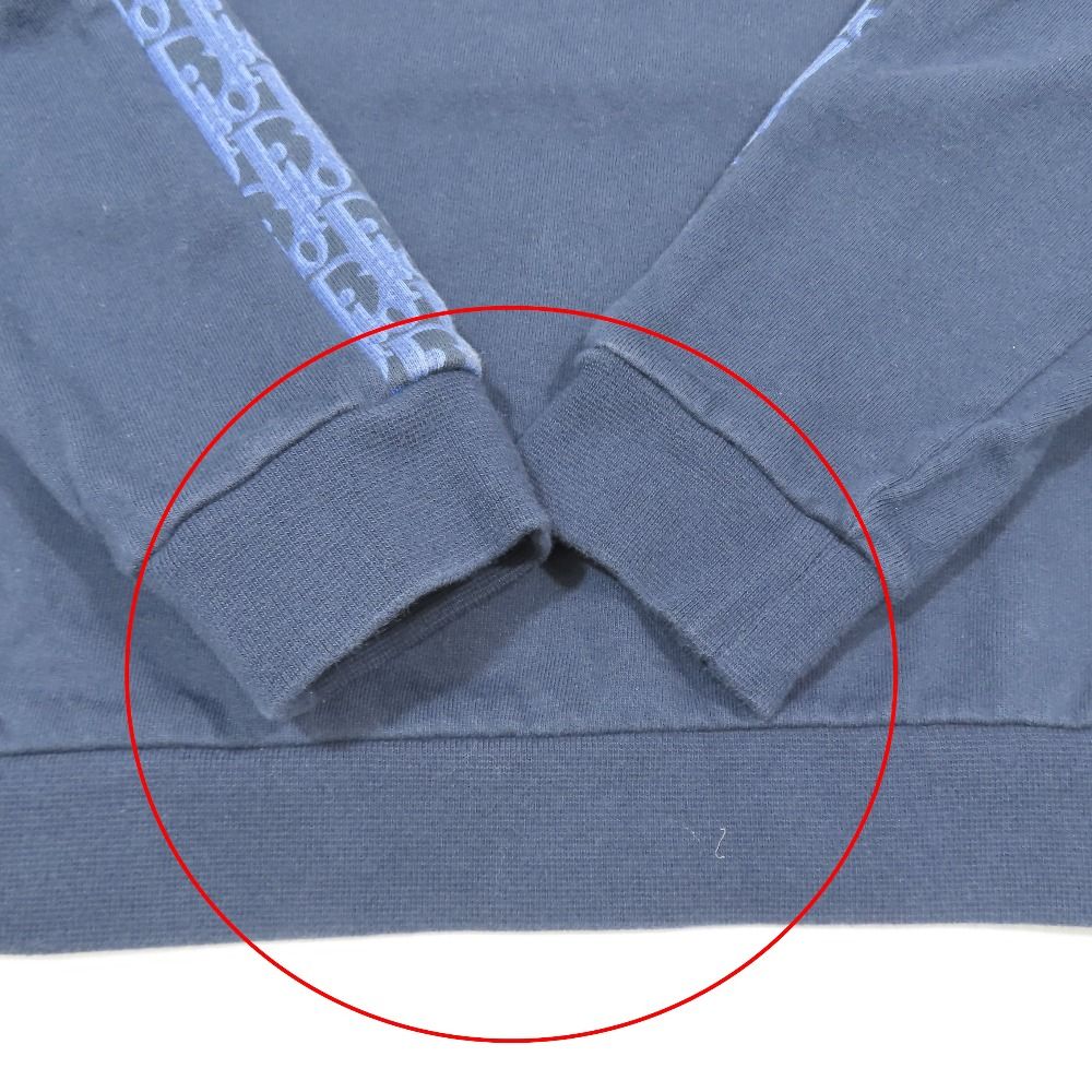  DIOR ディオール 子供服 トロッター オブリーク スウェット トレーナー 長袖 クルーネック 裏起毛 カットソー 6 ネイビー キッズ 古着 その他 トップス