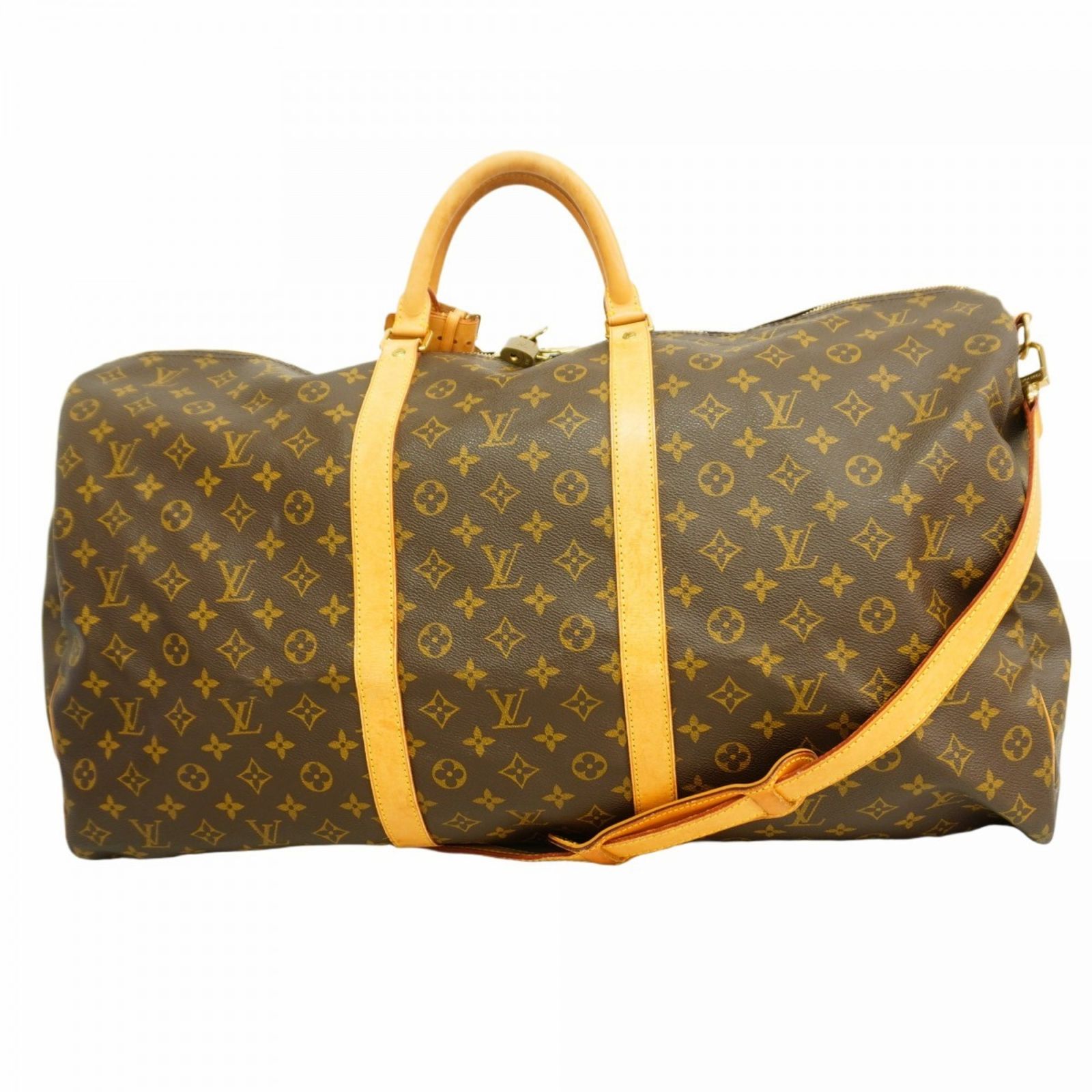 ルイ ヴィトン Louis Vuitton ルイ ヴィトン ボストンバッグ モノグラム キーポルバンドリエール60 M41412 ブラウンメンズ レディース P1393327