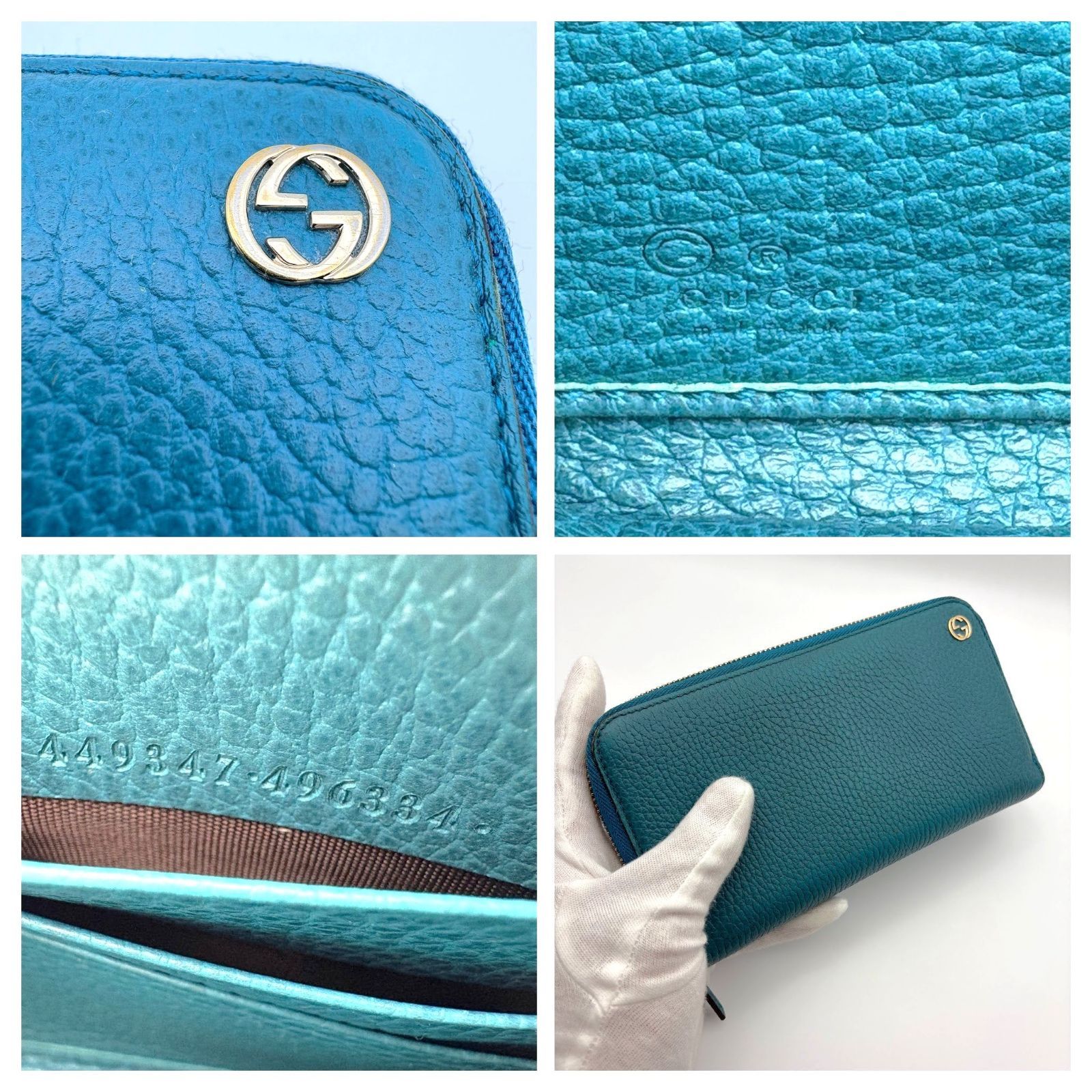 箱付／美品 】GUCCI グッチ GG インターロッキングG ラウンド