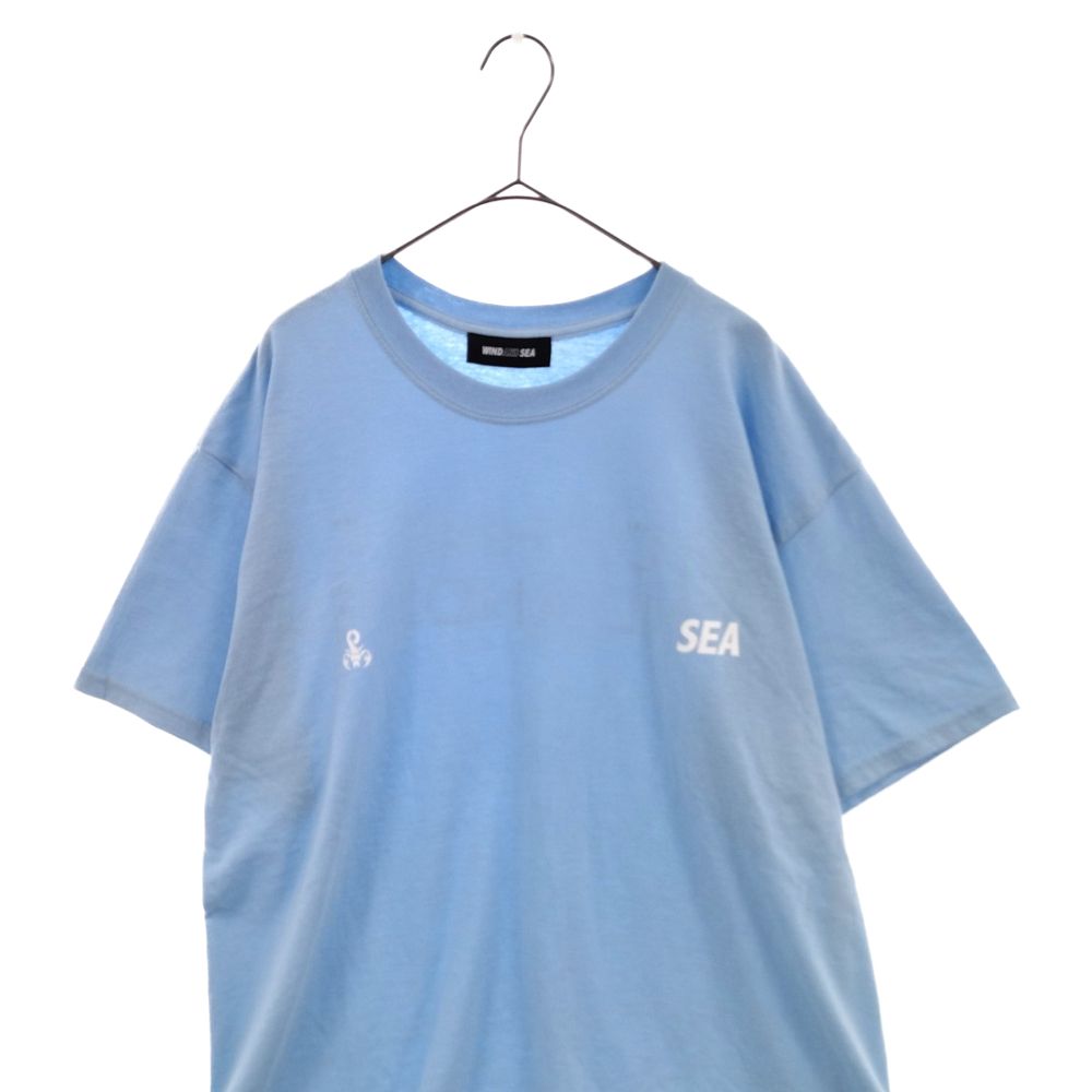 WIND AND SEA × SOPHNET. / 20AW/RHINESTONE SCORPION TEE/ラインストーンTシャツ/L/コットン/BLU WIND AND SEA (ウィンダンシー) 20SS×SOPHNET Rhinestone Scorpion Tee