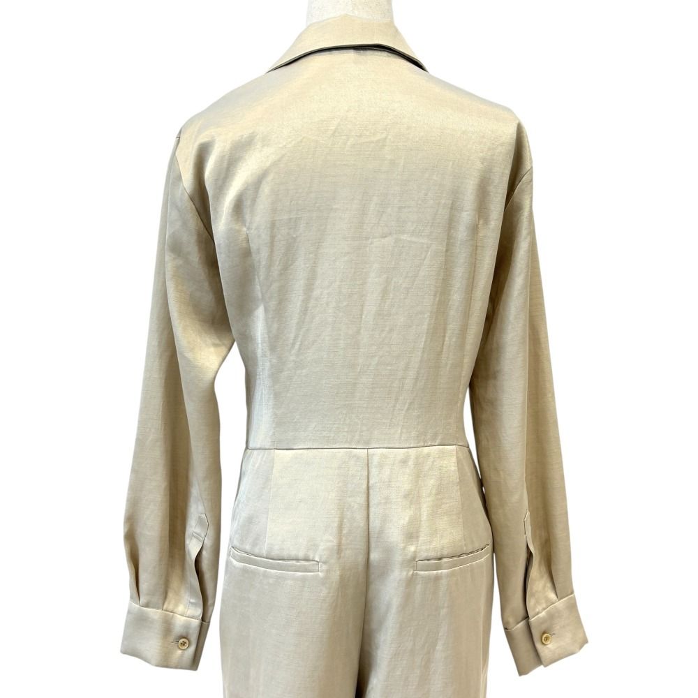 未使用 Maison IENA メゾンイエナ サテンオールインワン 38 ベージュ  