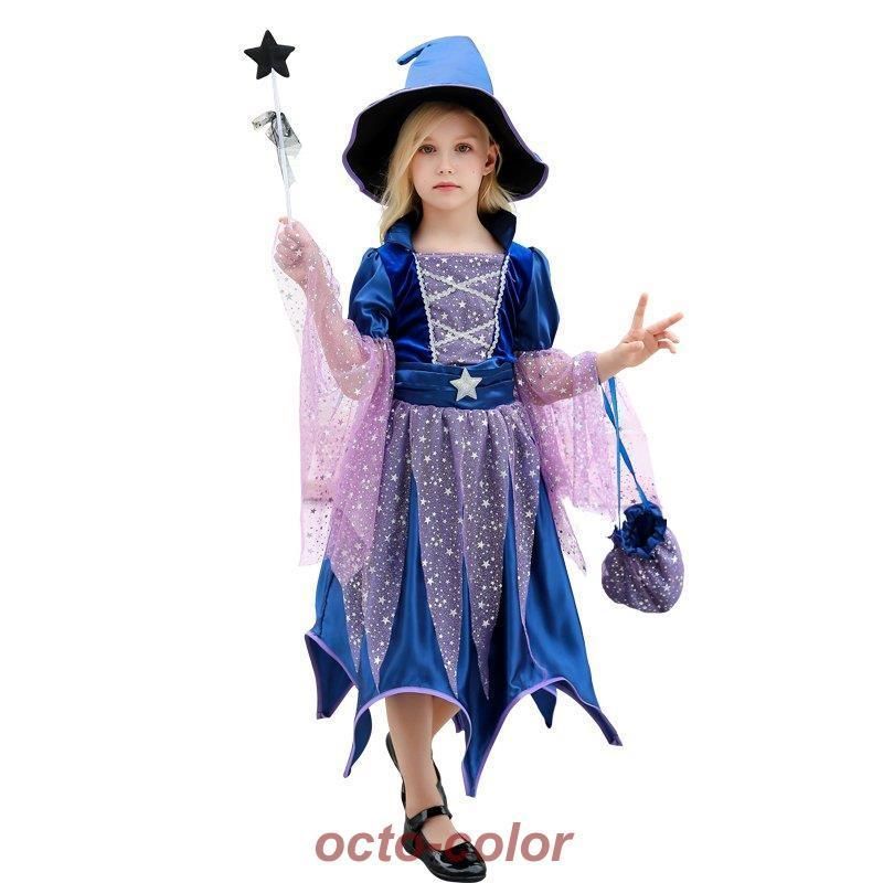 送料無料，お得 コスプレ ハロウィン衣装 HALLOWEEN 2022 魔女 子供 女の子 キッズ 可愛い魔女 魔法使い コスチューム 安い 女 女性 子ども服 おすすめ その他