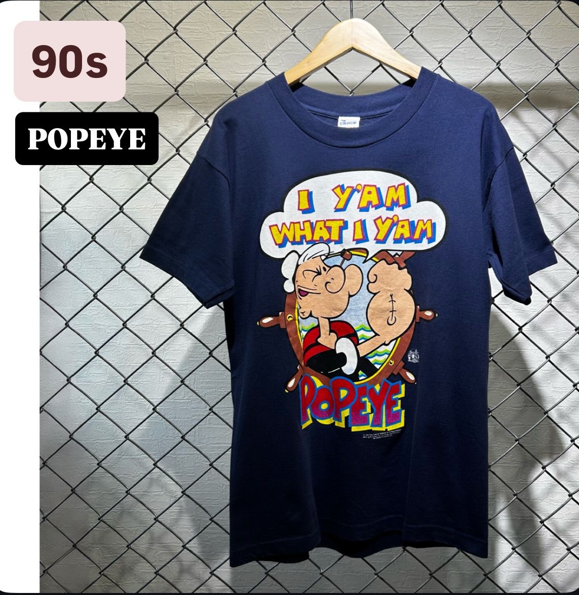 90s NJ CROCE POPEYE Tシャツ 90年代 ポパイ プリントTシャツ メンズ 