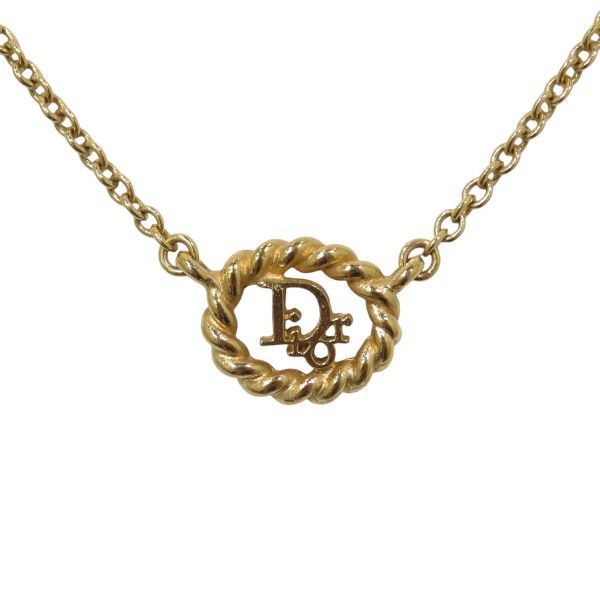 ディオール Dior オーバル ロゴ ブランド小物 ネックレス レディース