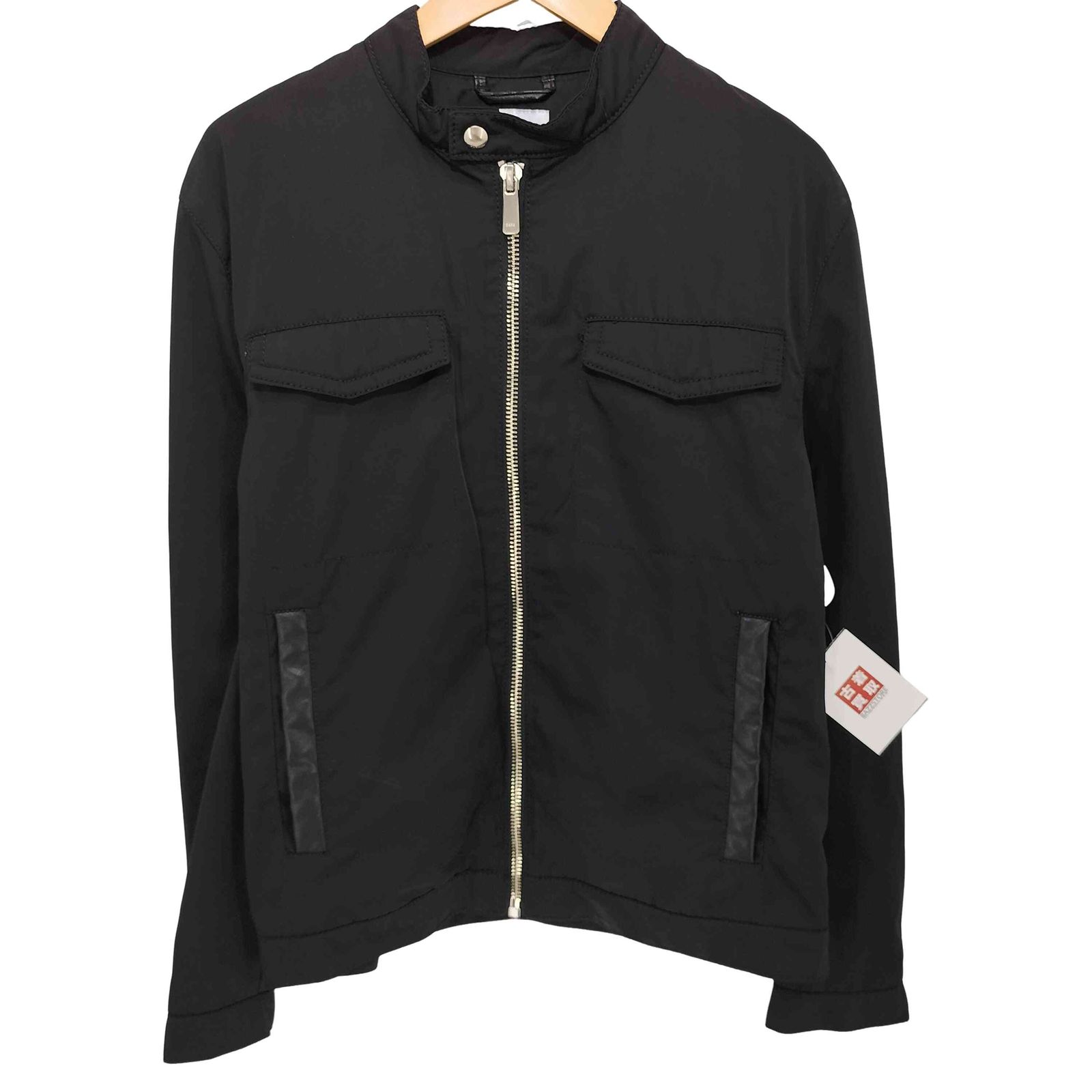 ザラ ZARA フルジップ 切替 ナイロンジャケット メンズ import：M 