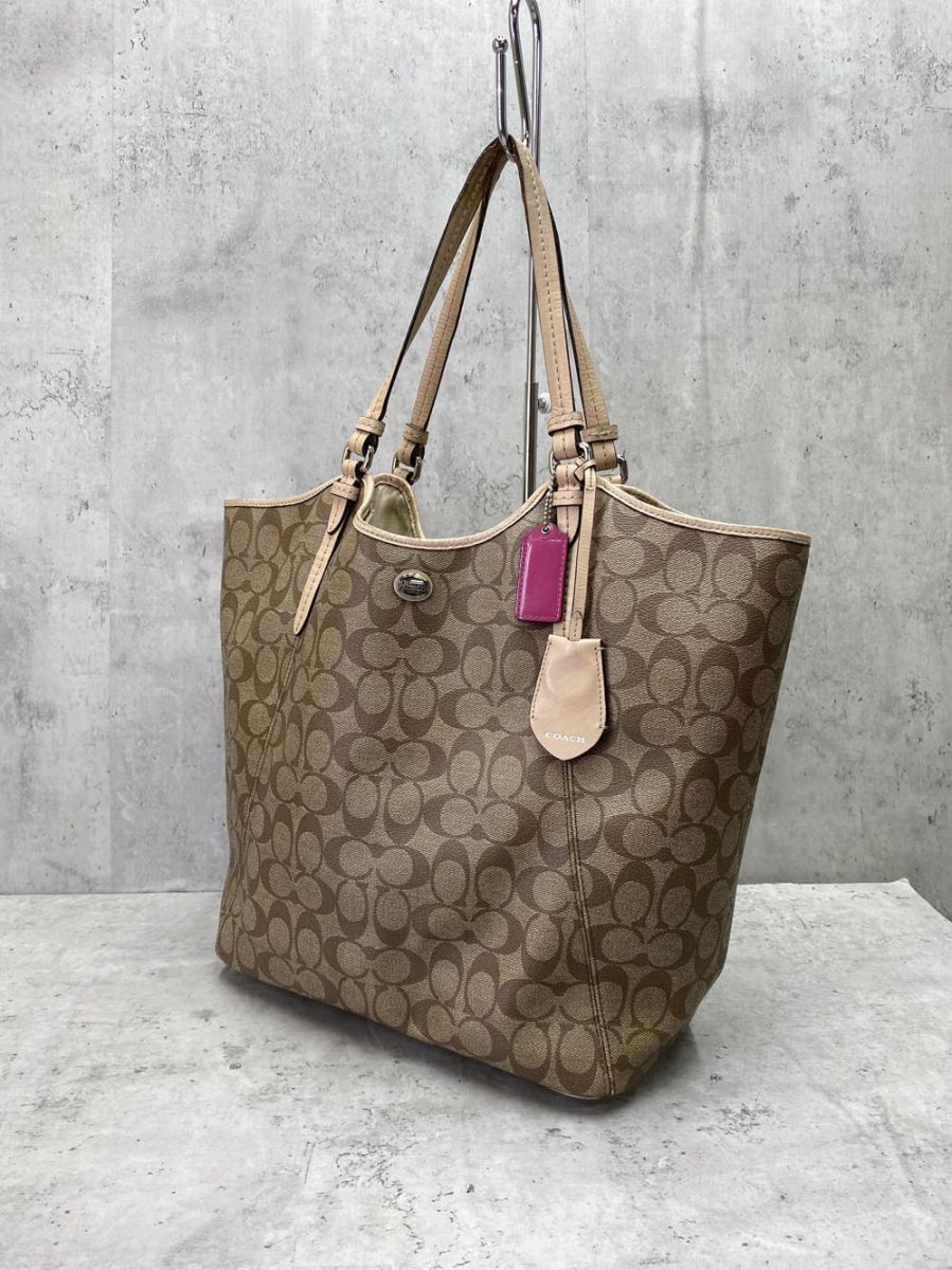 COACH コーチ シグネチャー トート バッグ ブラウン