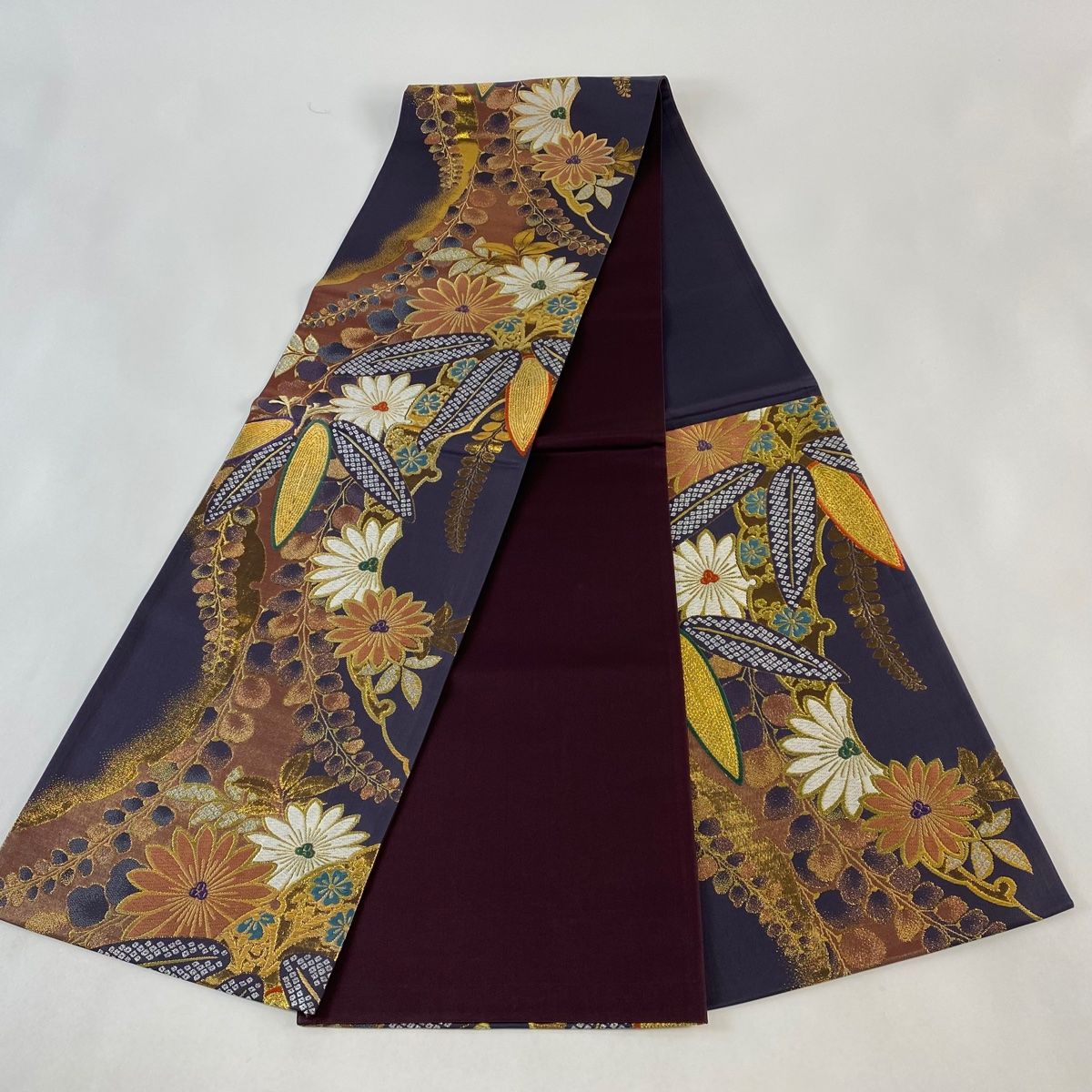 C5 有職模様 七宝 亀甲 唐草 唐花 金糸 正絹 六通 袋帯 フォーマル C5 有職模様 七宝 亀甲 唐草 唐花 金糸 正絹 六通 袋帯 フォーマル