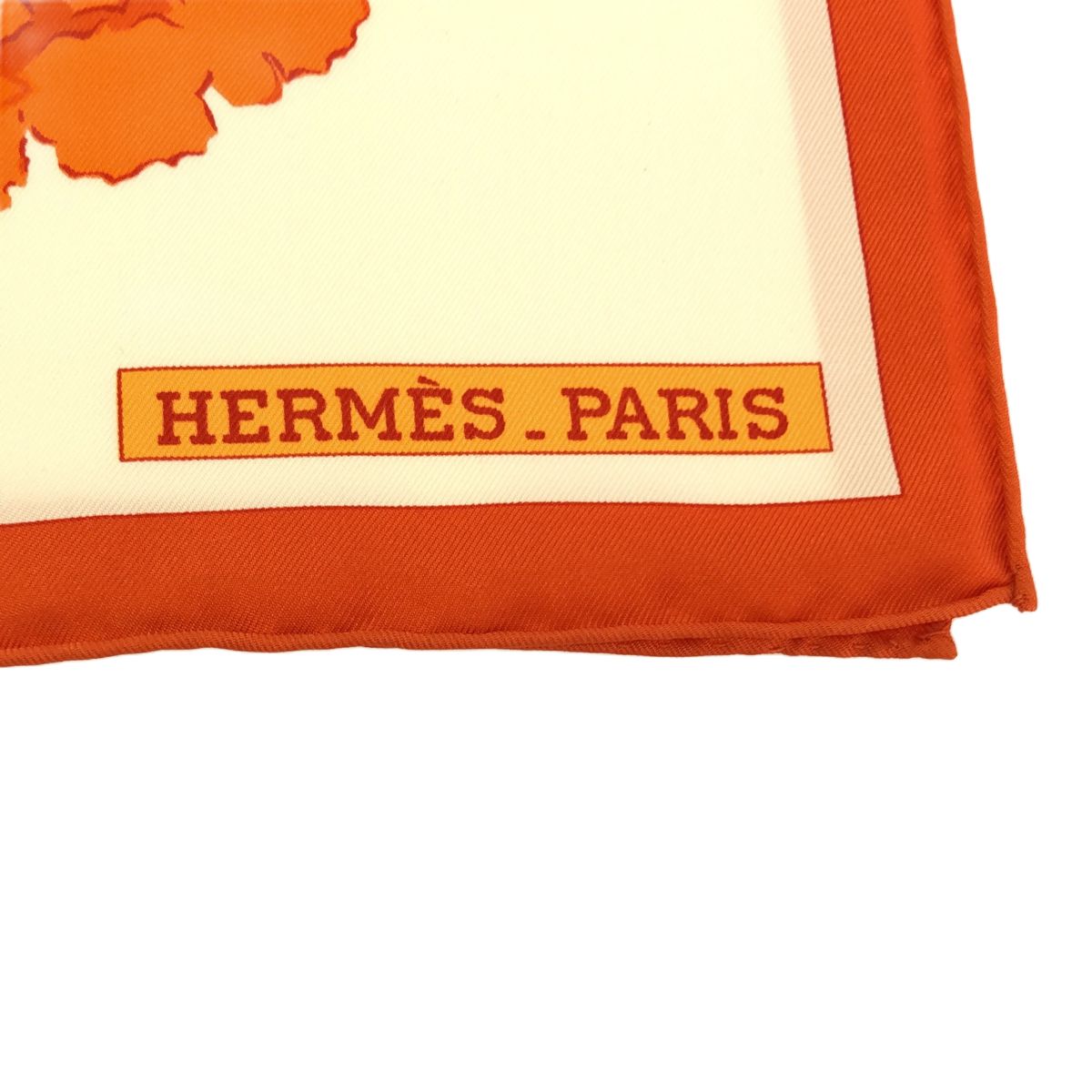 未使用 エルメス HERMES カレ90 Les Pivoines 芍薬 シャクヤク