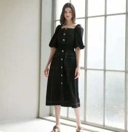 EGOIST エゴイスト 22SS ボタンポイント ロング丈ワンピース