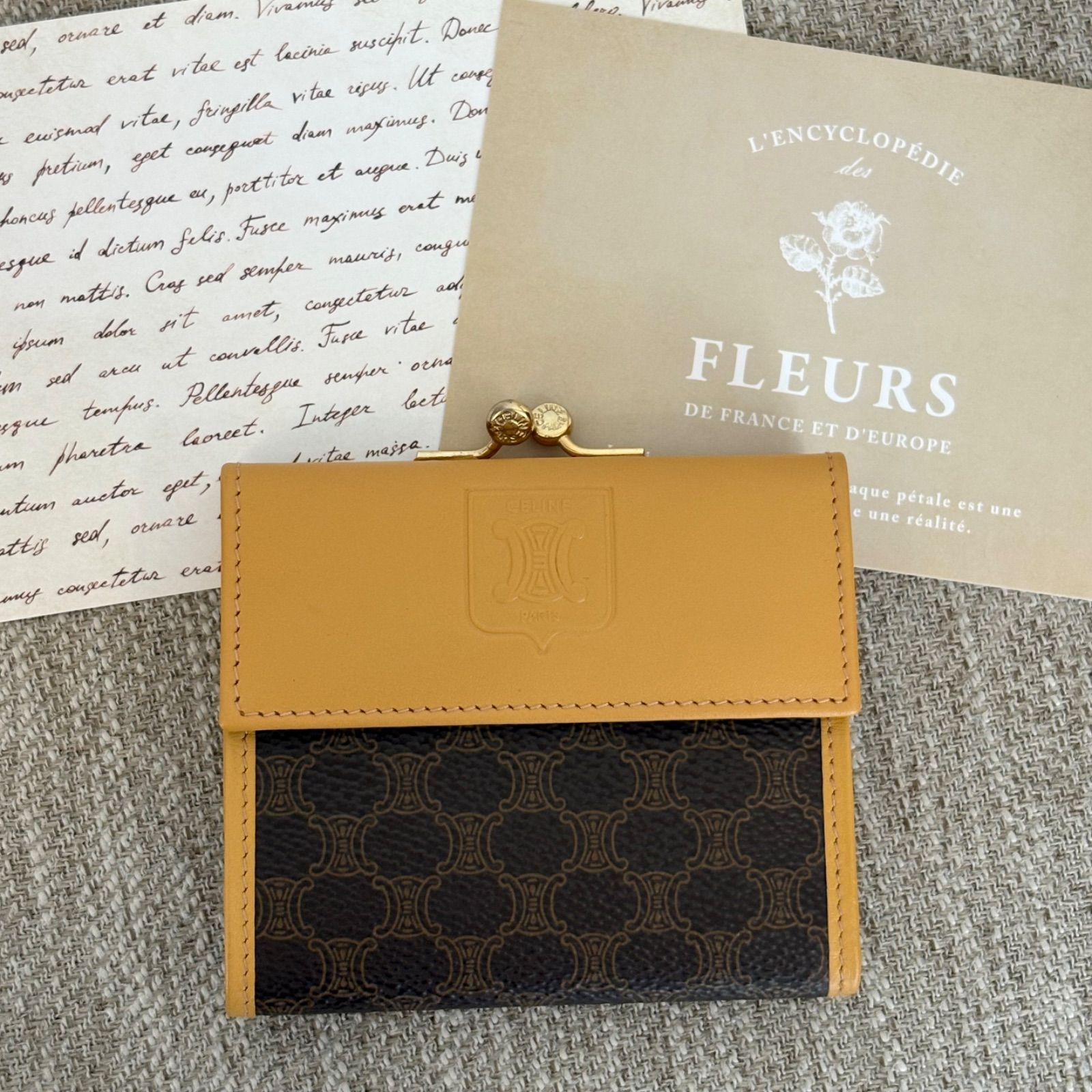 CELINE M12 長財布 がま口 マカダム柄 クリアランス ヴィンテージ