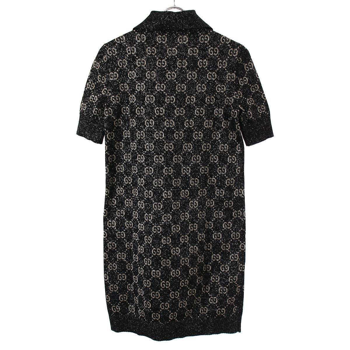 ラメ GGジャカード ポロドレス GUCCI グッチ ラメ GGジャカード ポロドレス ワンピース 36