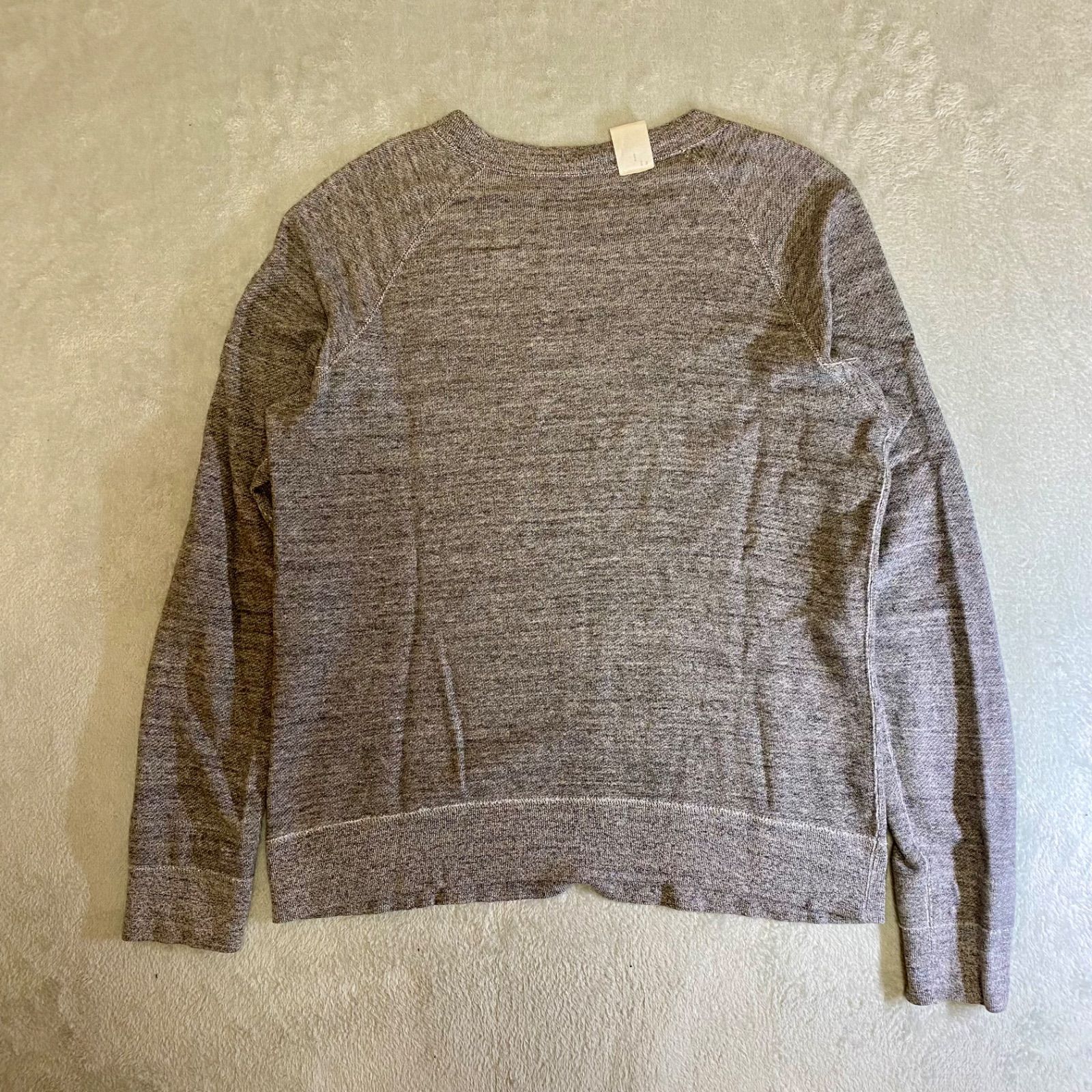 【N.HOOLYWOOD】Nハリウッド　SWEATSHIRT　スエット　トレーナー　霜降りグレー　サイズ４０　状態良好　ラグランスリーブ　エヌハリ　Nハリ　ミスターハリウッド