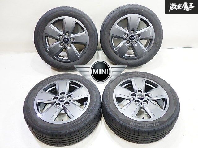 美品‼ MINI ミニ 純正 F55 F56 F57 クーパー リヴォレットスポーク 16インチ 6.5J +54 PCD 112 5H 21年製 タイヤ ホイール 4本 即納